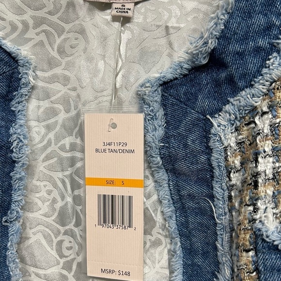 Nanette Nanette Lepore Tweed Jacket Women's Blue Size S - Picture 7 of 9